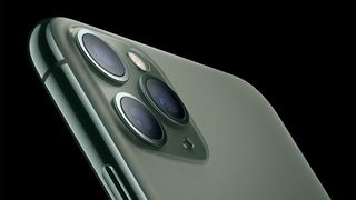 The iPhone 11 Pro with its three cameras