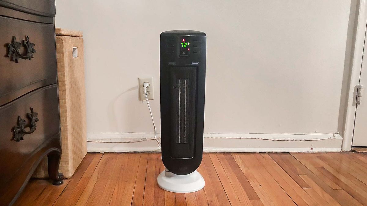 DeLonghi Ceramic Tower Heater review Tom's Guide