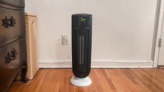 DeLonghi Ceramic Tower Heater in use