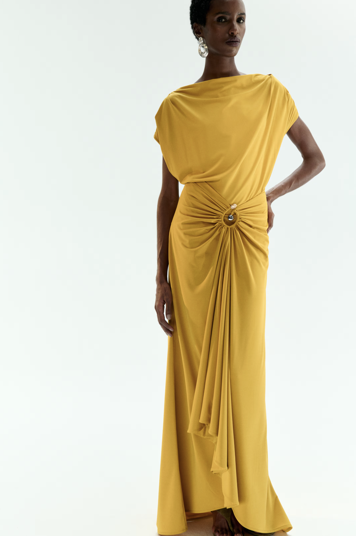 H&amp;amp;M, Draped Boat-Neck Dress