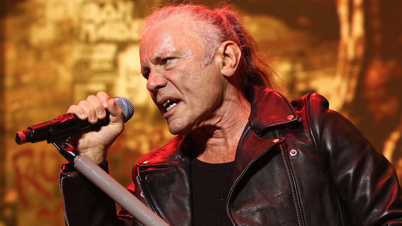 Bruce Dickinson of Iron Maiden performs at Scotiabank Arena on August 29, 2026 in Toronto, Ontario.