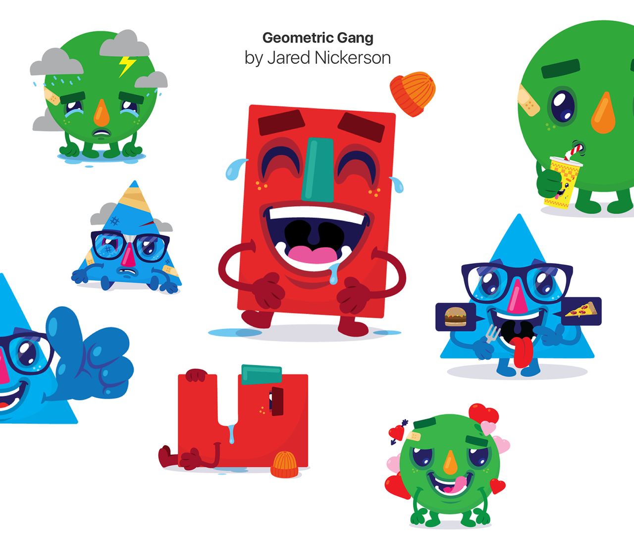The Geometric Gang are a trio of friends all prone to random mental states