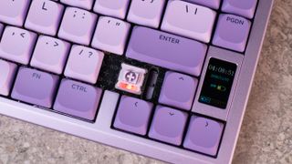 A purple Chilkey ND75 LP mechanical keyboard