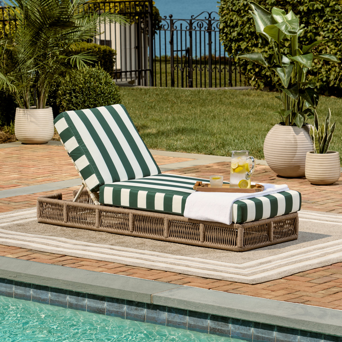 Joss &amp;amp; Main Langley Outdoor Chaise Lounge &amp;amp; Reviews | Wayfair
