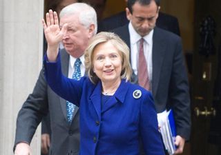 Hilary Clinton at 10 Downing Street