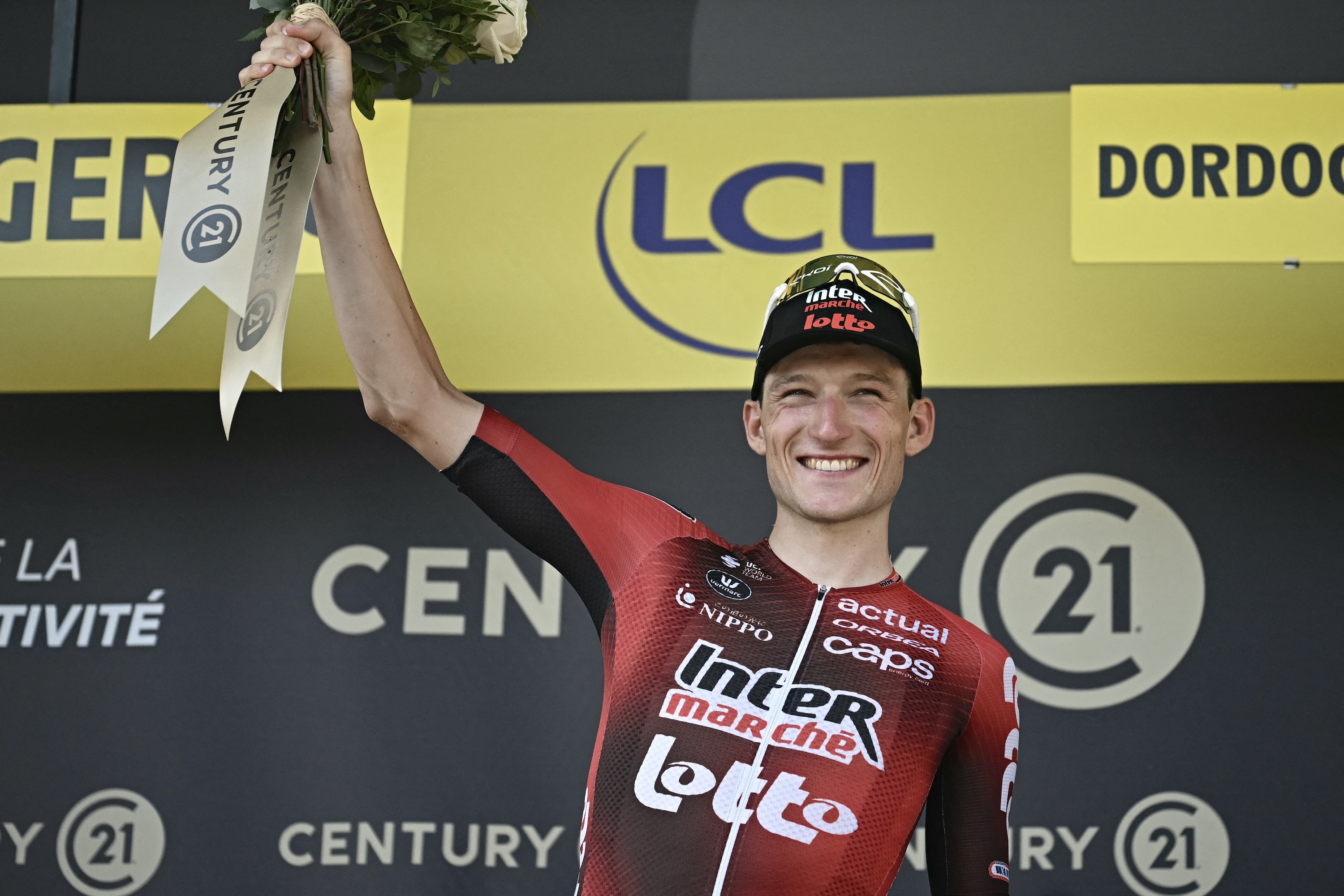 Liam Slock on stage eight of the Tour de France