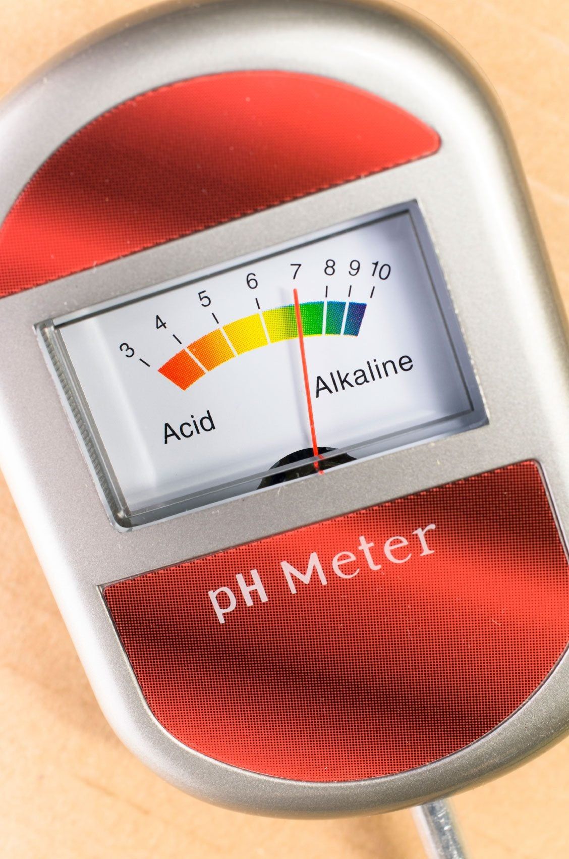 PH Meter Reading a Neutral Soil Level