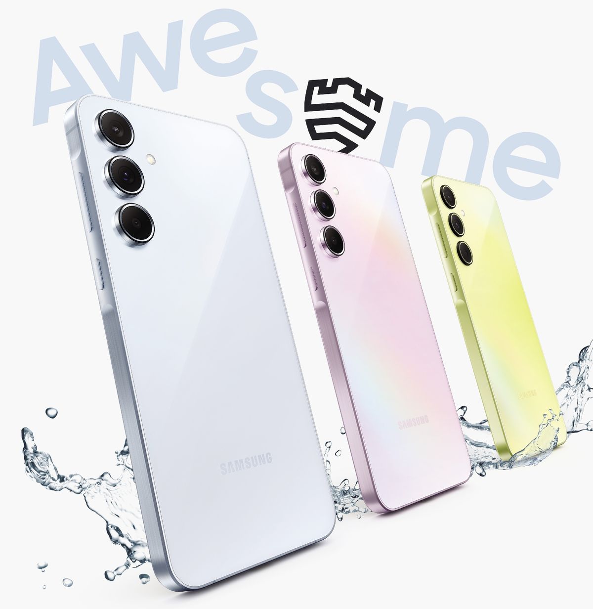 Galaxy A35 and A55 renders showing the front and back