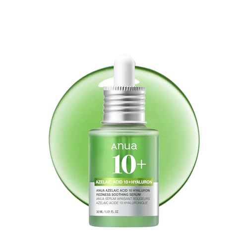Anua Azelaic Acid 10 Hyaluron Redness Soothing Serum, Facial Serum for Blemish-Prone &amp;amp; Oily-Prone Skin, Lightweight &amp;amp; Hydrating Blemish Care, Hyaluronic Acid, Korean Skincare, 1.01 Fl Oz.
