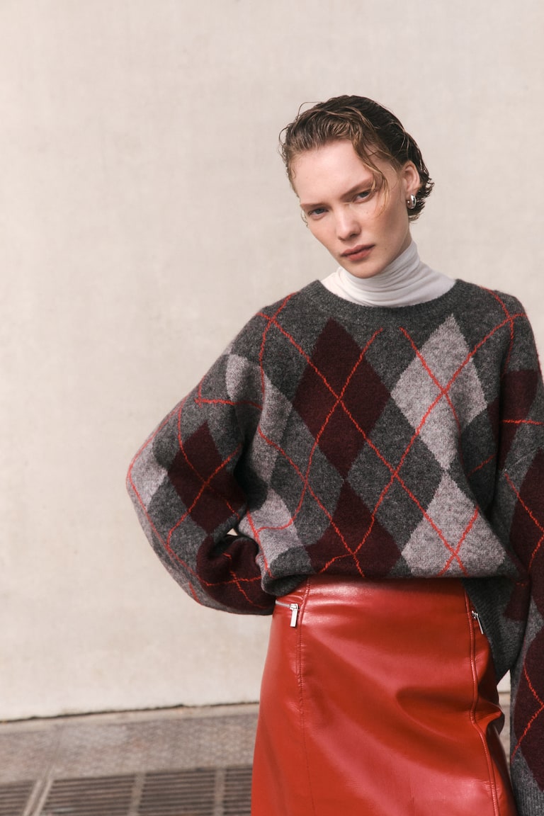 Jacquard-Knit Sweater