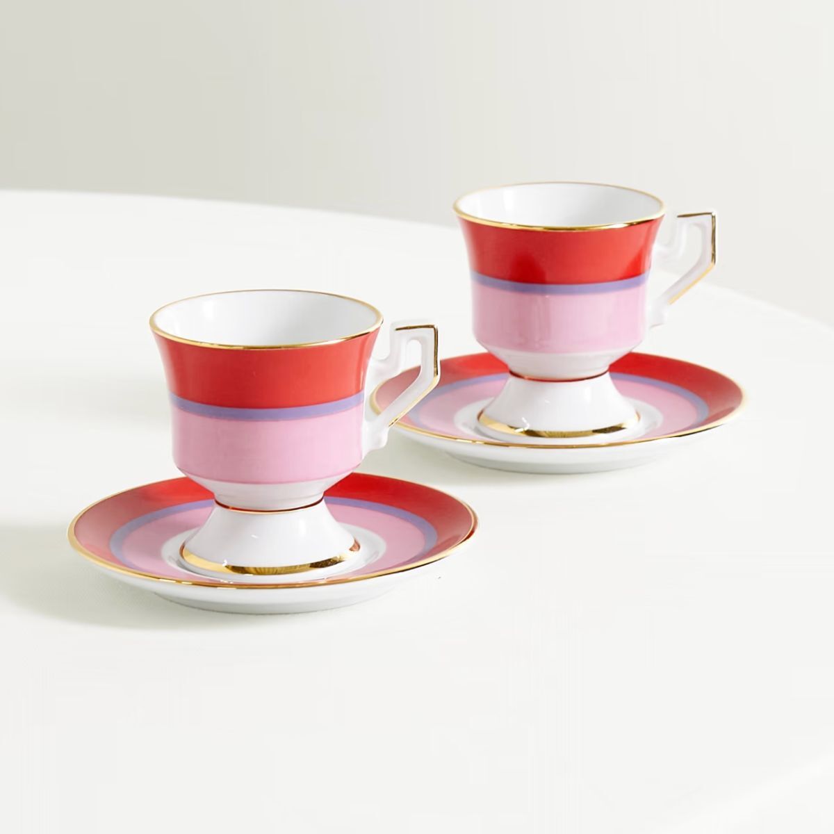 Two pink teacups