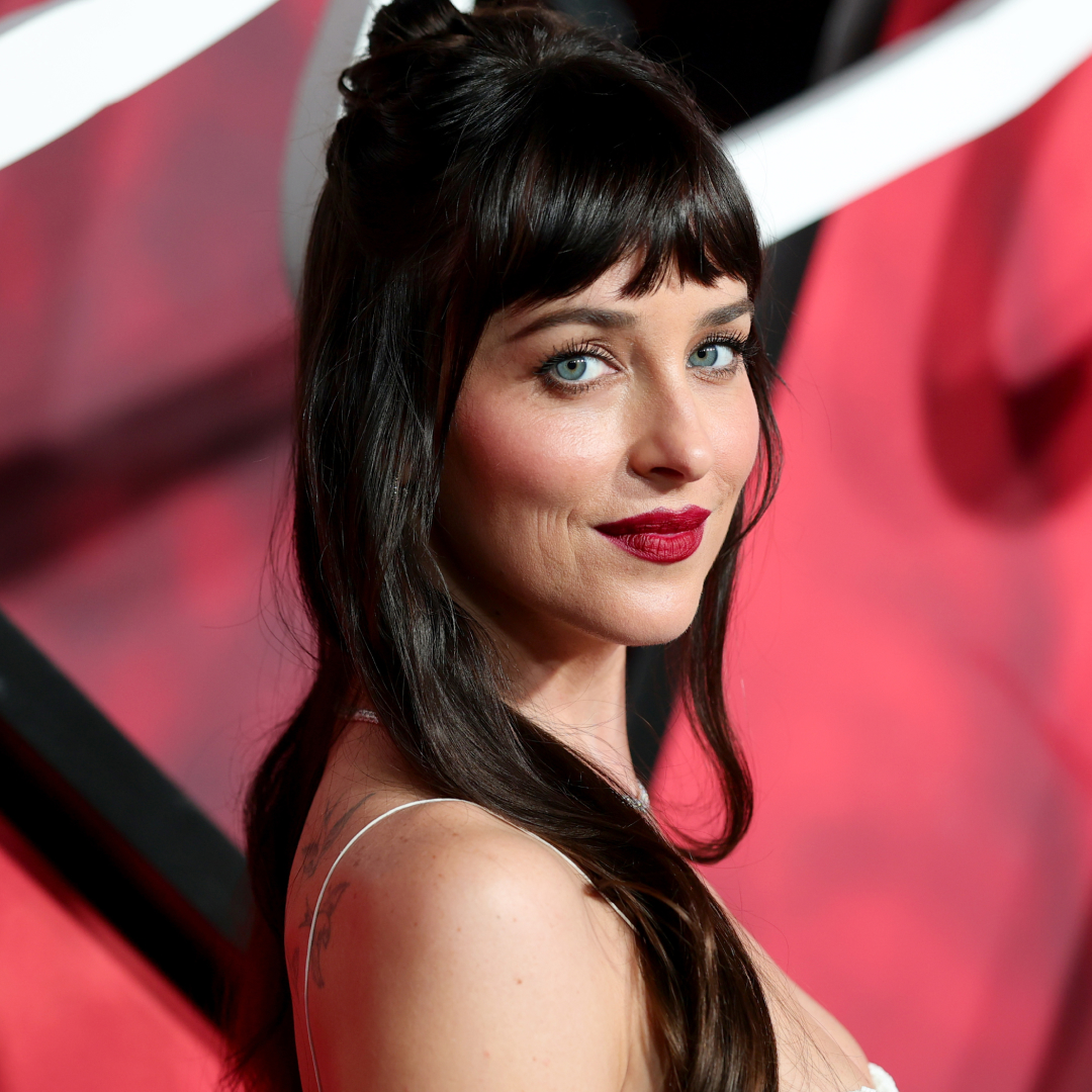 Dakota Johnson styled a navy blue and fur-trimmed Valentino jacket at a 'Verity' after-party, which Jennifer Lawrence and Kendall Jenner own, too