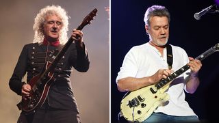 Brian May (left) and Eddie Van Halen
