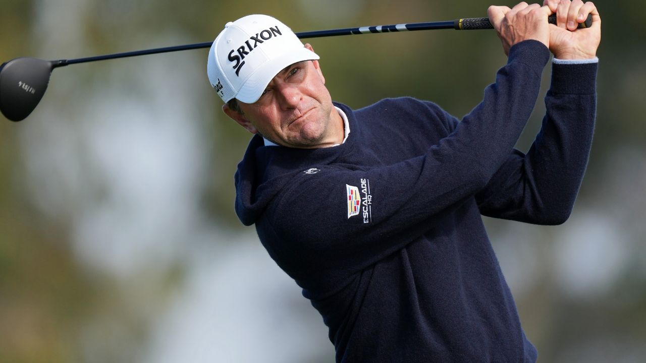 Lucas Glover takes a shot at the Genesis Invitational