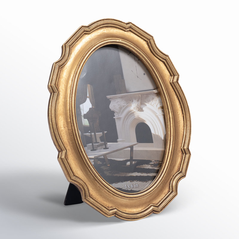 Birch Lane™ Dandelion Antique Look Oval Gold 4x6 Picture Frame | Wayfair