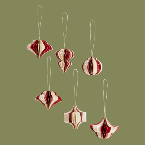 H&amp;amp;M, 6-Pack Paper Christmas Decorations