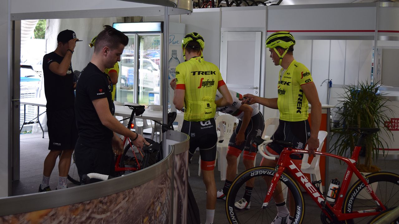 Several WorldTour teams now have specific training jerseys, usually in a more visible design than their race jerseys