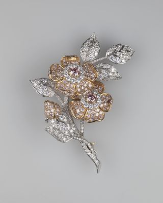 The Queen's Rose of England diamond brooch