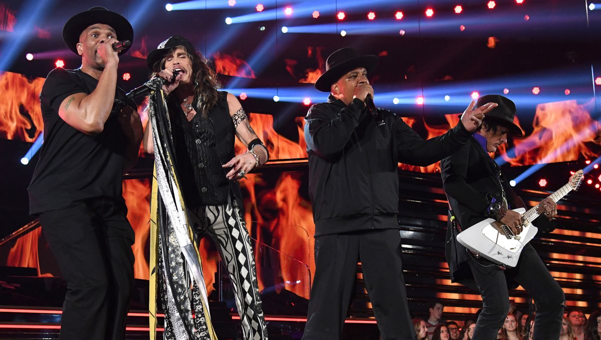 Watch Aerosmith and RunDMC reunite for Grammys Walk This Way