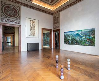 Exhibition view of “Everybody Talks About the Weather” Fondazione Prada, Venice