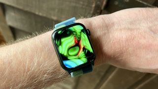 Apple Watch Series 7 images of watch on test