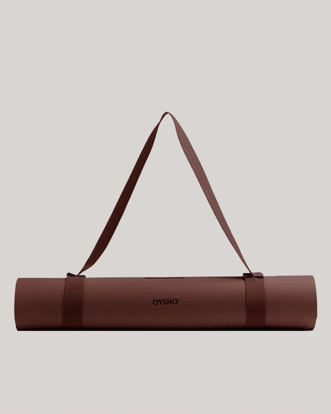 5mm Yoga Mat in Burgundy against pale gray background.