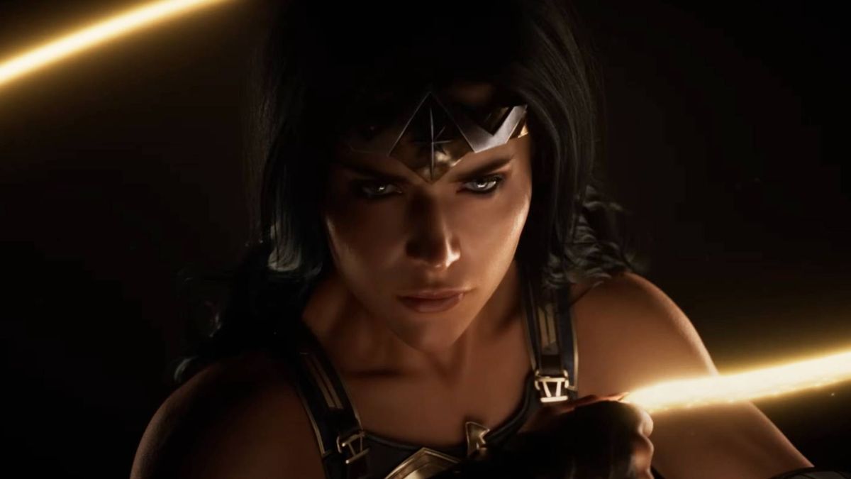 A brightened screenshot from the reveal trailer for the Monolith Productions Wonder Woman game.