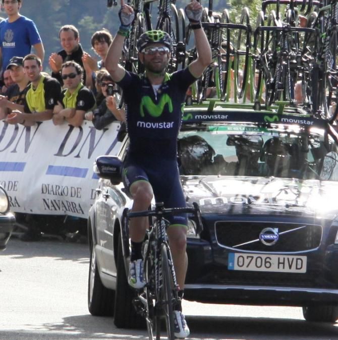 Alejandro Valverde (Movistar) wins the GP Miguel Indurain