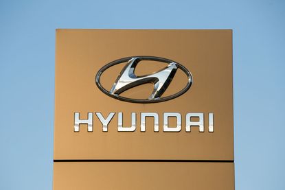 Hyundai logo outside