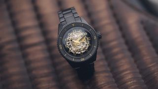 Rado Captain Cook High-Tech Limited Edition on a black motorbike