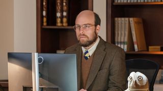 Ian Merrigan as the librarian in Paradise