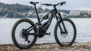 Lapierre Overvolt GLP3 with a lake background