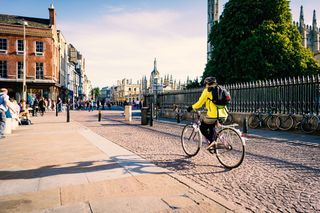 woman cycling