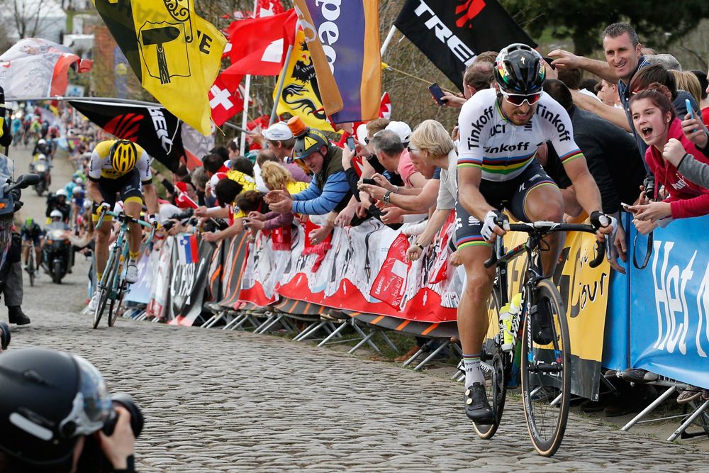 Peter Sagan (Tinkoff) attacks on the Paterberg