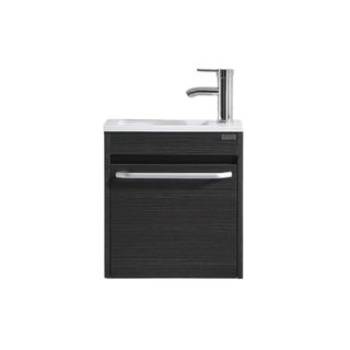 wonline 16” Bathroom Vanity Sink Combo in black
