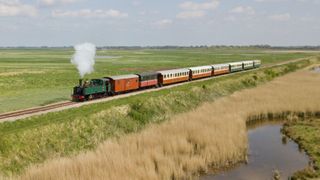 The 19th century steam railway runs around the Somme