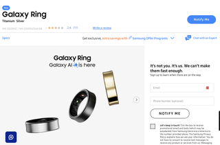 Samsung Galaxy Ring retail website