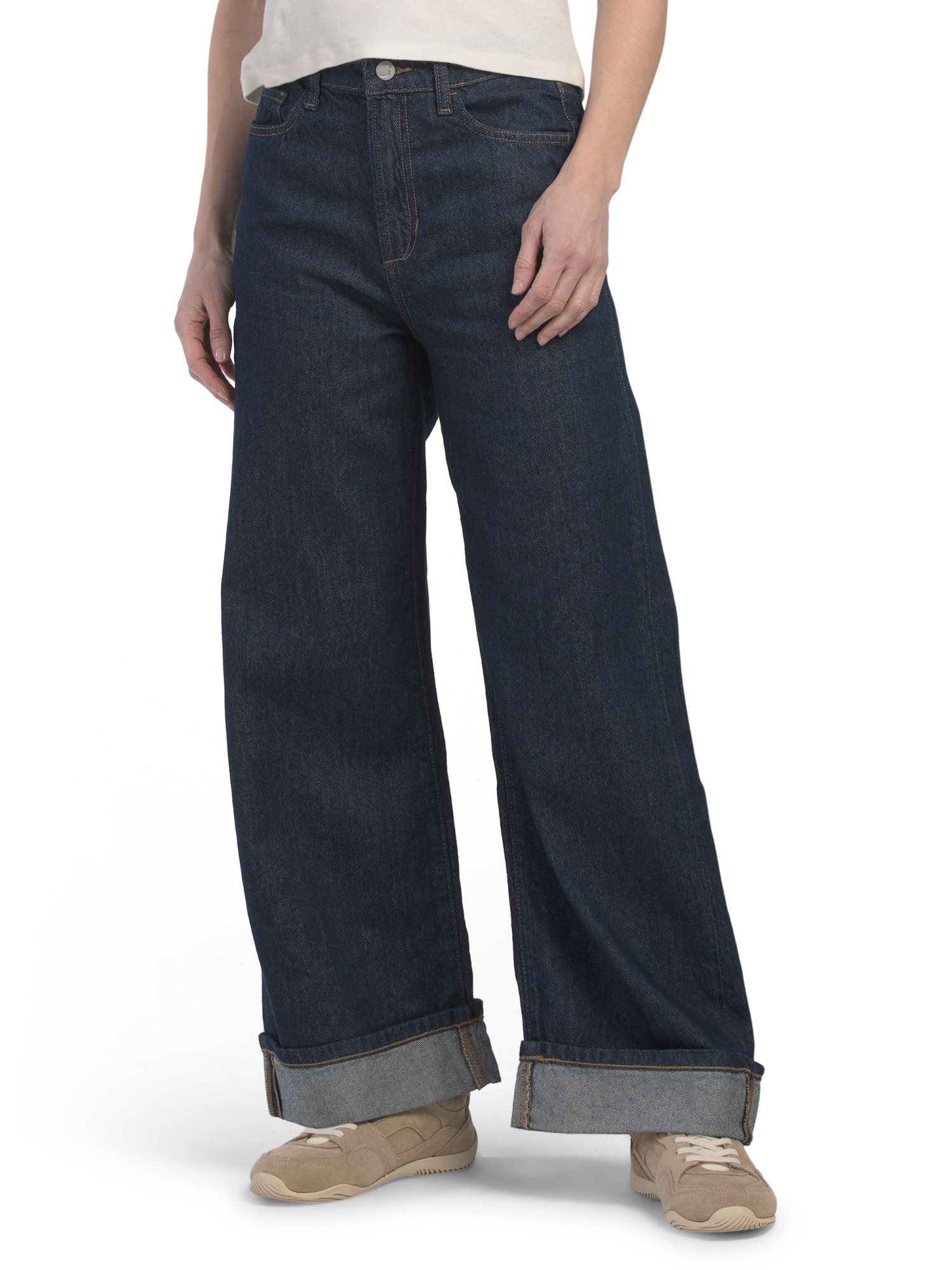 JOE'S, Cuffed Wide Leg Ankle Jeans