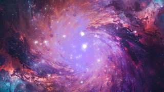 An ilustration of dark photon-dark matter filling the early universe