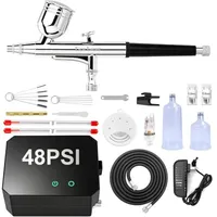 Gocheer Airbrush Kit,48 Psi Dual-Action Airbrush Set