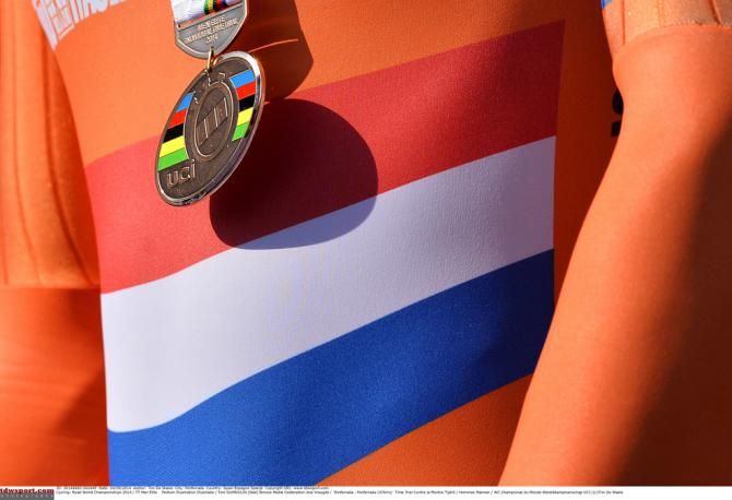 Tom Dumoulin (Netherlands) showed his promise against the clock with third place