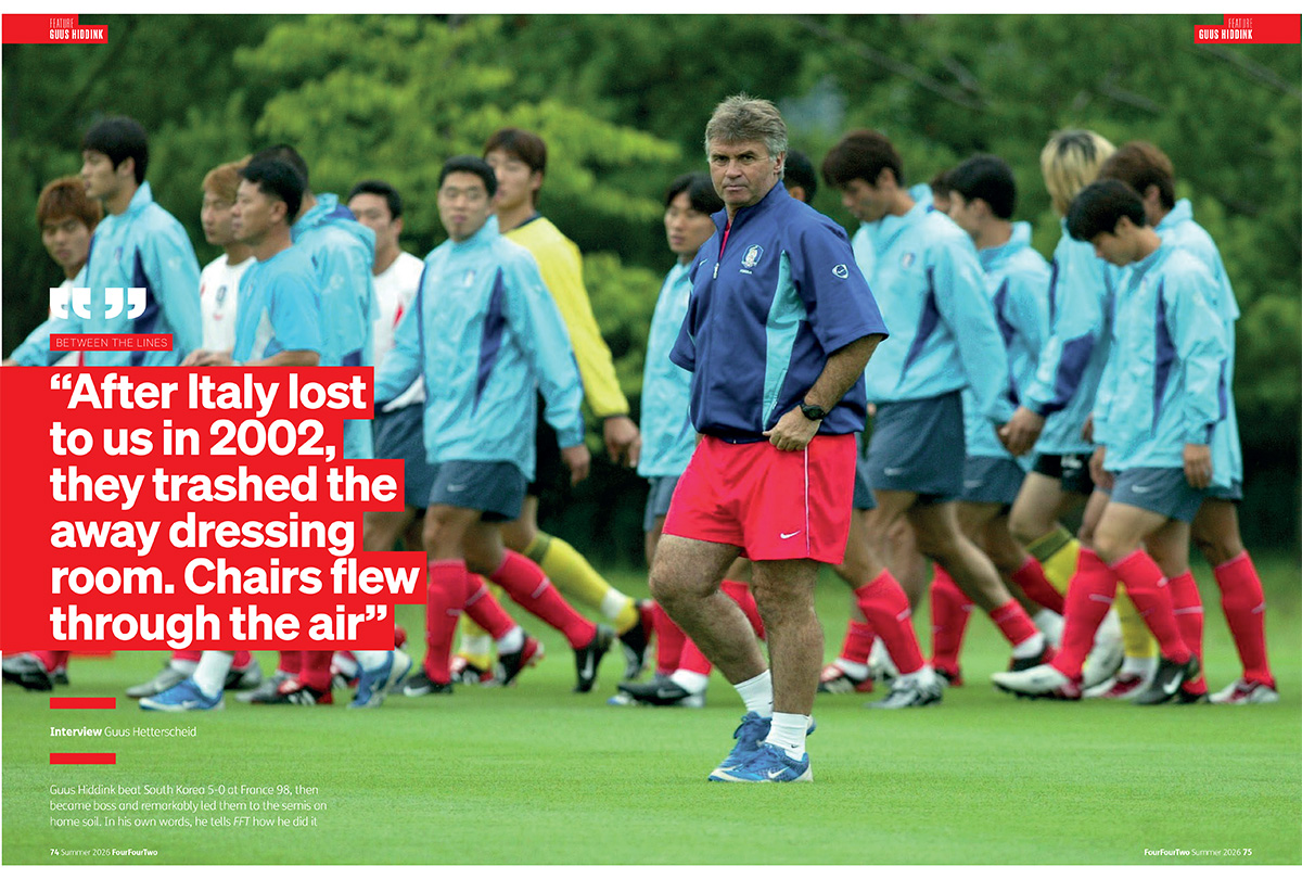 Pages from the July 2026 issue of FourFourTwo magazine