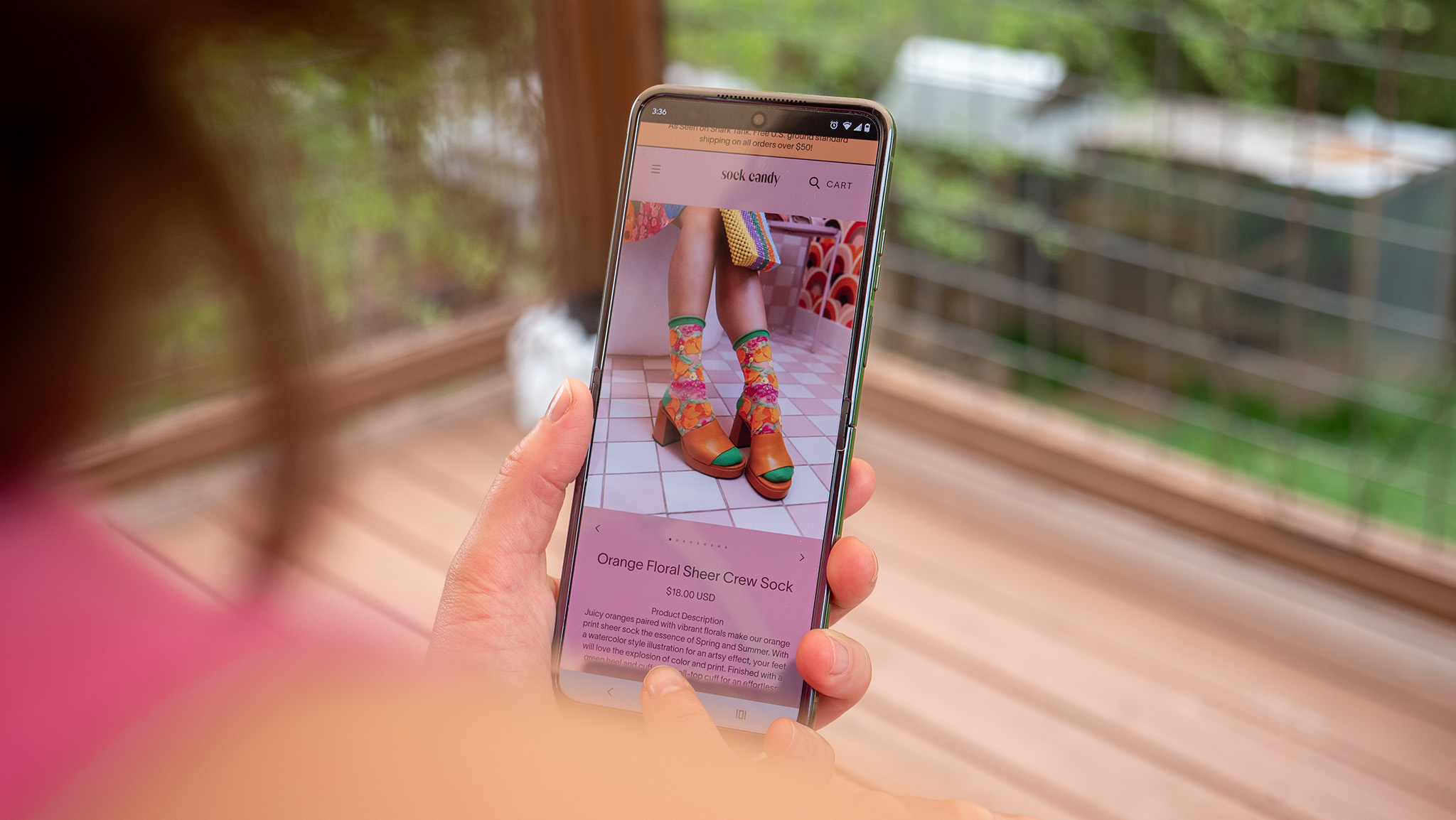 Doing some sock shopping on the Motorola Razr Plus 2024's large inner display