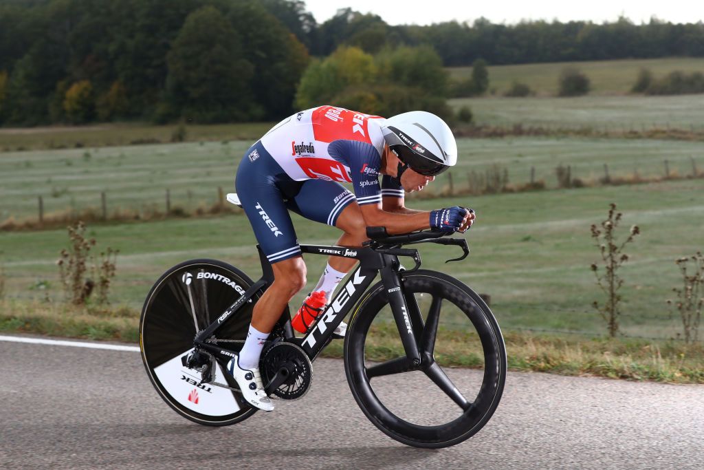 LA PLANCHE FRANCE SEPTEMBER 19 Richie Porte of Australia and Team Trek Segafredo during the 107th Tour de France 2020 Stage 20 a 362km Individual Time Trial stage from Lure to La Planche Des Belles Filles 1035m ITT TDF2020 LeTour on September 19 2020 in La Planche France Photo by Michael SteeleGetty Images