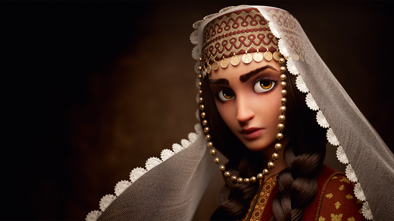 A 3D model of a Disney like character