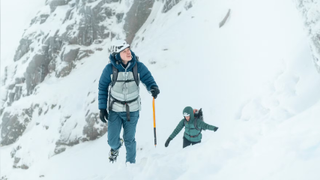 Mountaineers wearing the Rab Cirrus Ultra Hoodie