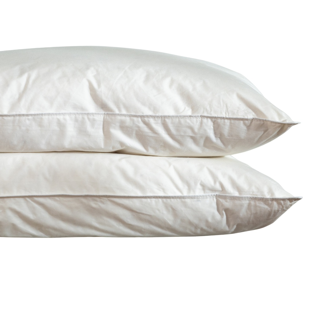 MARTHA STEWART Hotel Collection Medium Soft Feather Down Pillows 100% Cotton