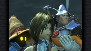 Zidane and Vivi look startled in a cutscene from Final Fantasy 9.