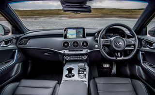 Front seat view of the Kia Stinger GT S