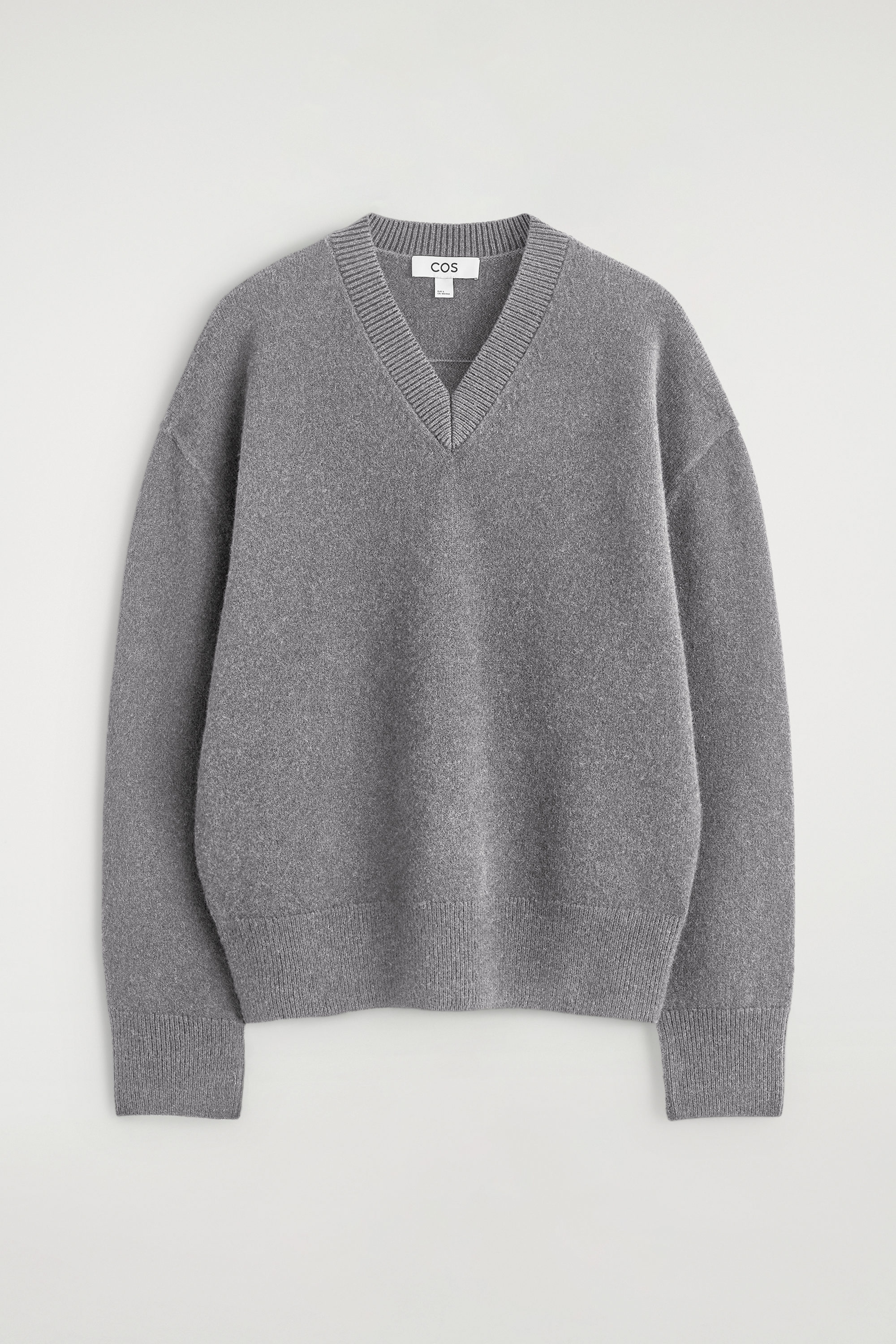 Rounded Wool V-Neck Jumper